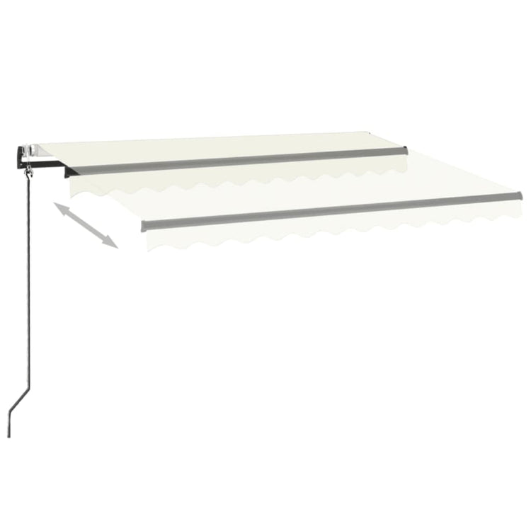 Vidaxl Luifel Automatik mit LED- und Windsensor 350x250 cm Creme Farbe