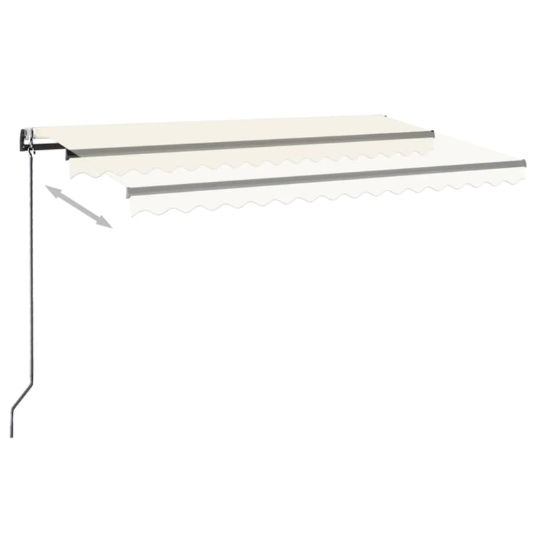 Vidaxl luifel erstreckt sich automatisch 450 x 300 cm cremefarben.