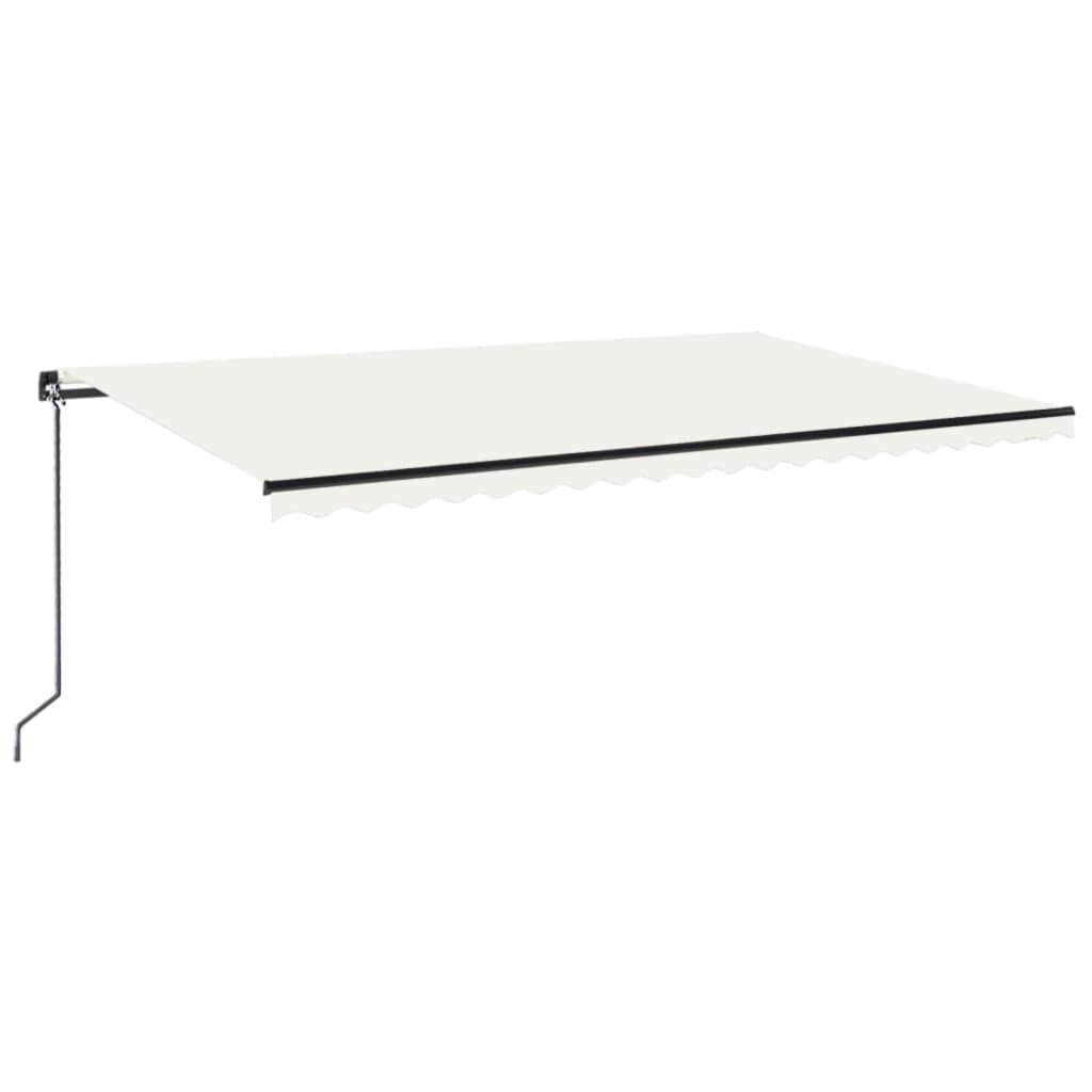 Vidaxl luifel erstreckt sich manuell 500x300 cm creme -gelöscht