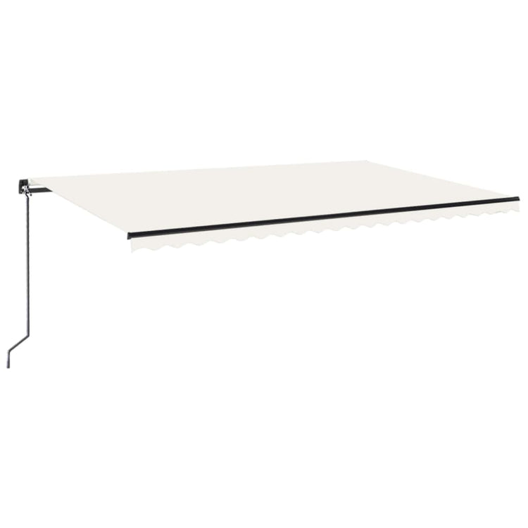Vidaxl luifel erstreckt sich manuell 500x300 cm creme -gelöscht