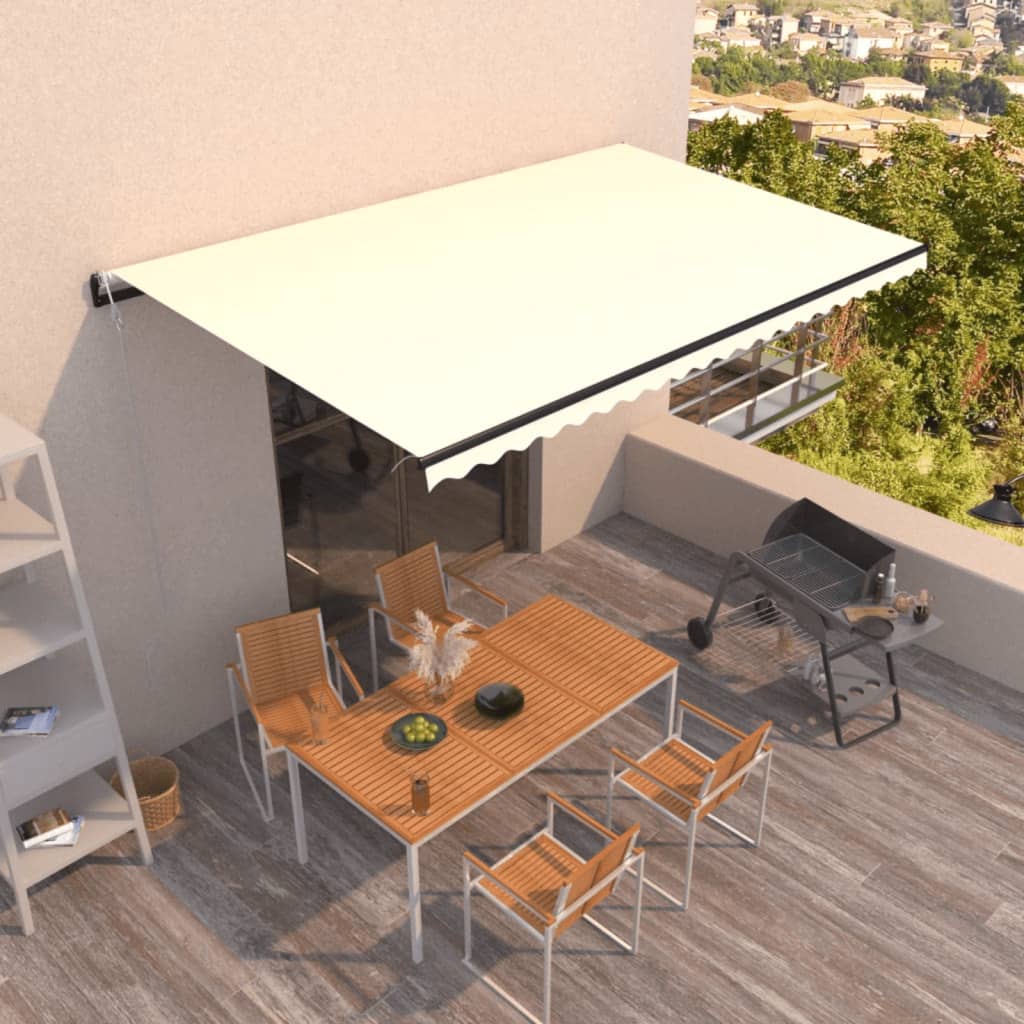 Vidaxl luifel erstreckt sich automatisch 500x300 cm cremefarben.