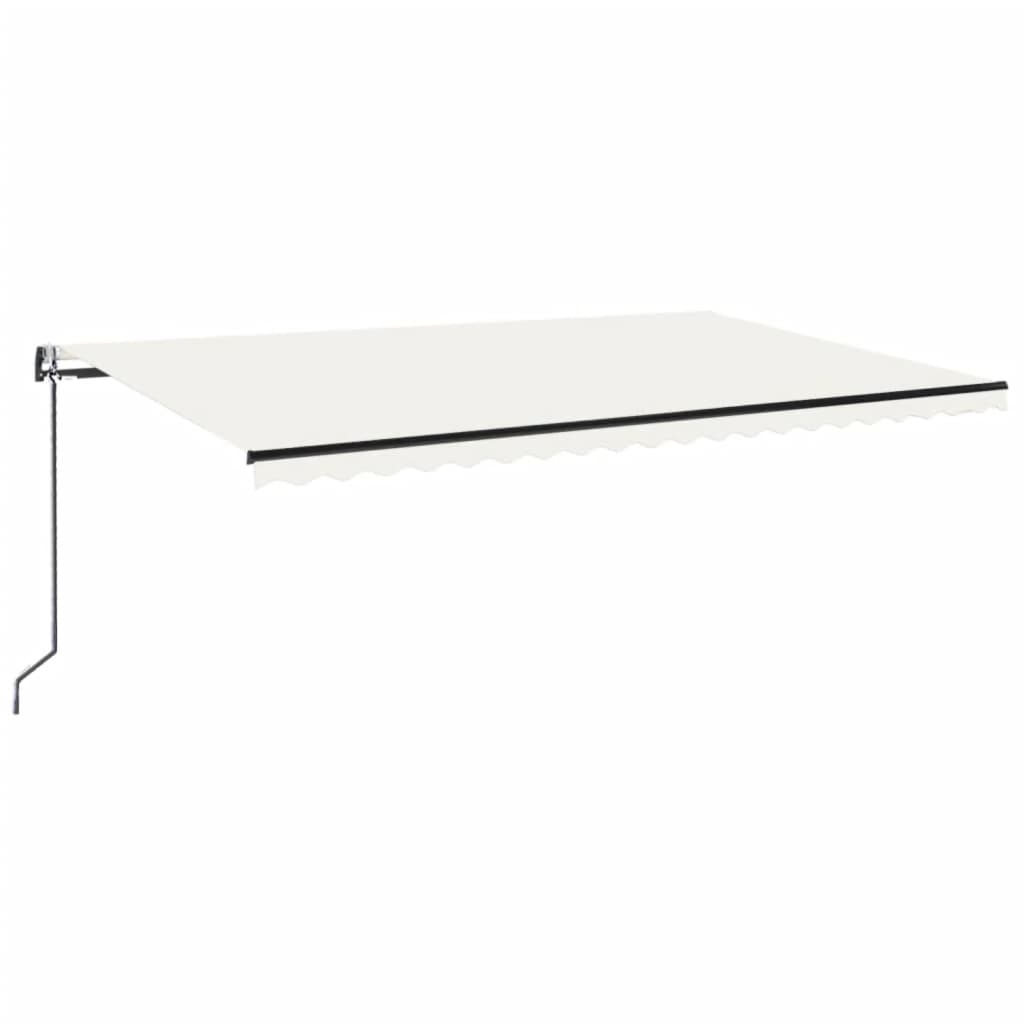 Vidaxl Luifel Automatik mit LED- und Windsensor 500x300 cm Creme Farbe