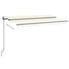 Vidaxl Luifel Automatik mit LED- und Windsensor 500x300 cm Creme Farbe