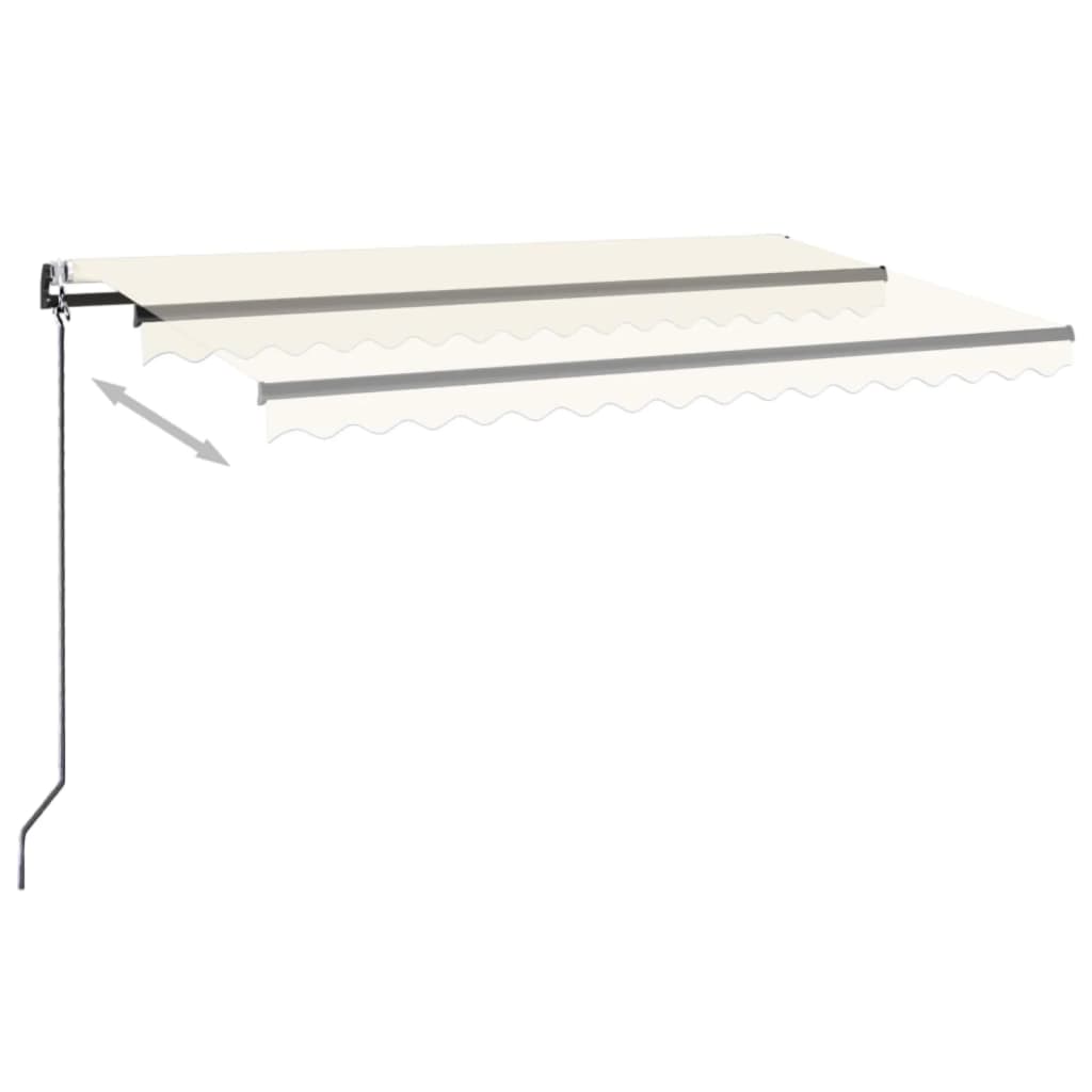 Vidaxl Luifel Automatik mit LED- und Windsensor 500x300 cm Creme Farbe