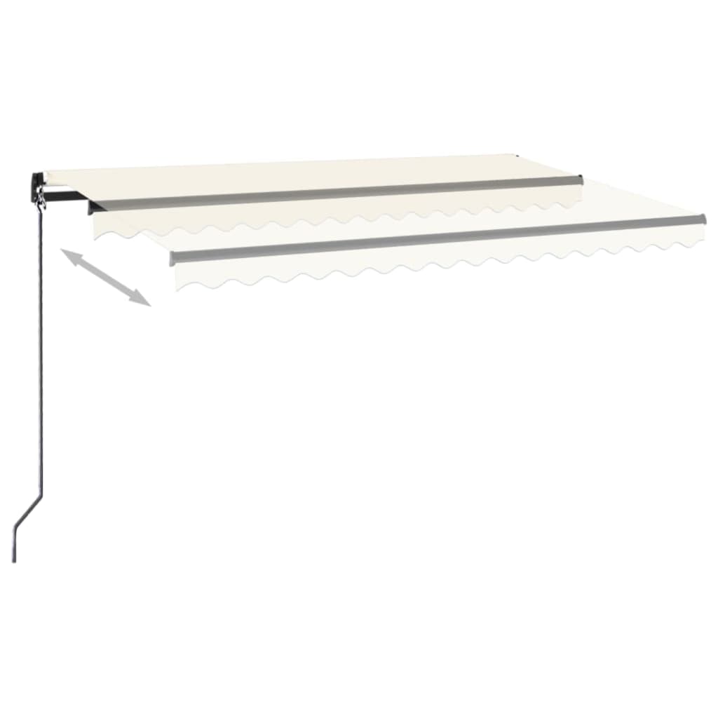 Vidaxl luifel erstreckt sich manuell 400x350 cm cremefarben.