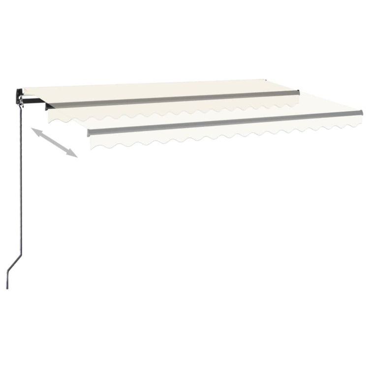 Vidaxl luifel erstreckt sich manuell 400x350 cm cremefarben.