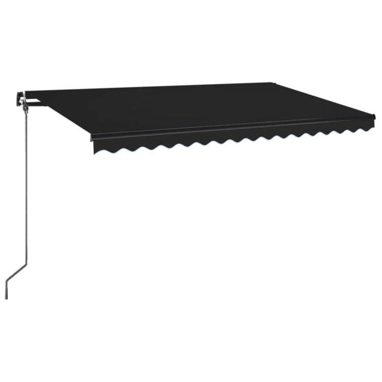 Vidaxl luifel manuell erweiterbar mit LED 400x350 cm Anthrazitfarbe