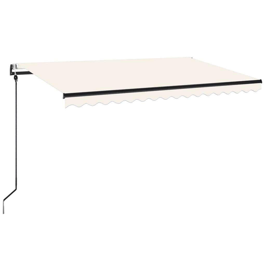 Vidaxl Luifel Automatik mit LED- und Windsensor 400x350 cm Creme Farbe