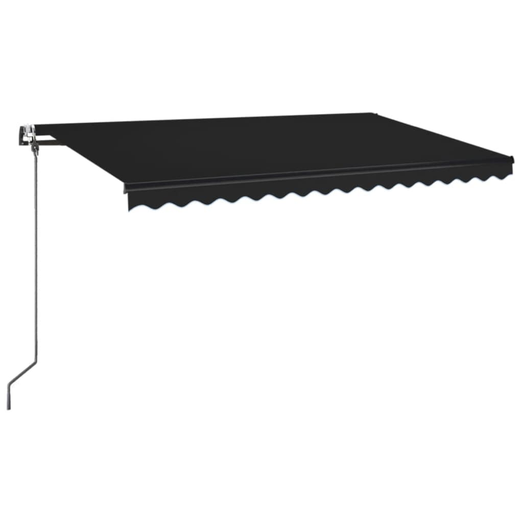 Vidaxl Luifel Automatik mit LED- und Windsensor 400x350 cm Anthrazit