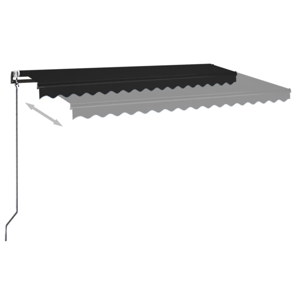 Vidaxl Luifel Automatik mit LED- und Windsensor 400x350 cm Anthrazit