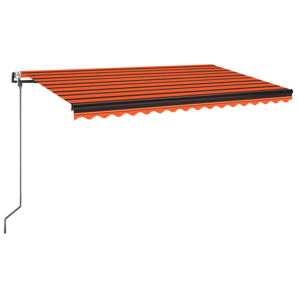 Vidaxl Luifel Automatik mit LED -Windsensor 400x350 cm Orange Braun