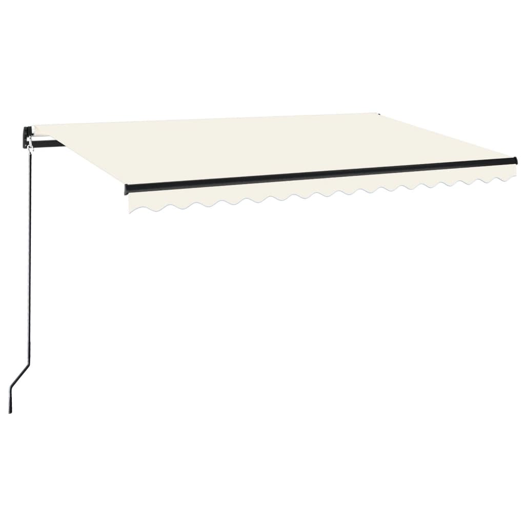 Vidaxl luifel erstreckt sich manuell 450 x 350 cm cremefarben.