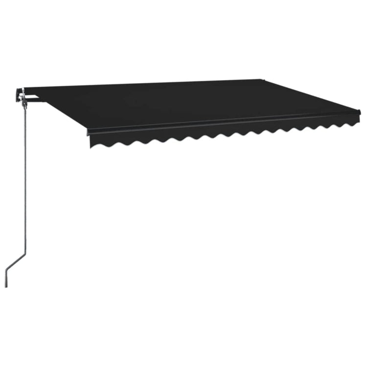 Vidaxl luifel erstreckt sich manuell 450 x 350 cm Anthrazit -ausgelöst