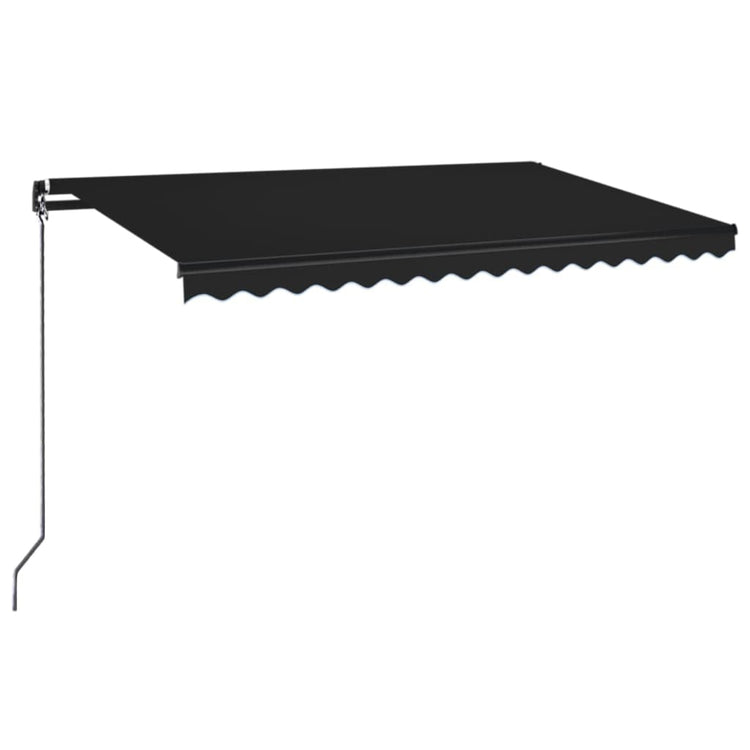 Vidaxl Luifel manuell ausziehbar mit LED 450x350 cm Anthrazitfarbe