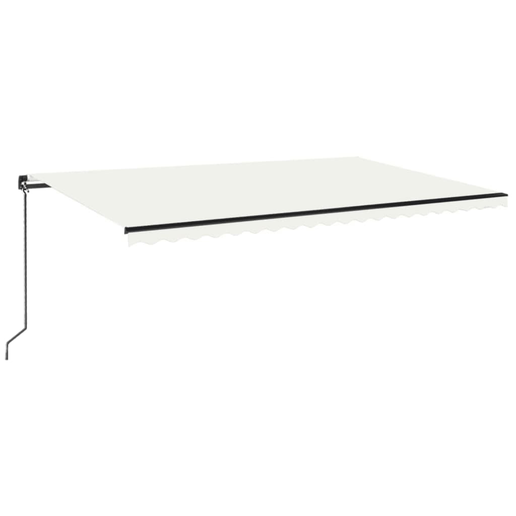 Vidaxl luifel erstreckt sich manuell 500x350 cm cremefarben.