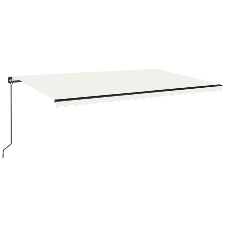 Vidaxl luifel erstreckt sich manuell 500x350 cm cremefarben.