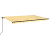 Vidaxl Luifel erstreckt sich manuell 500x350 cm gelb und weiß