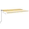 Vidaxl Luifel erstreckt sich manuell 500x350 cm gelb und weiß