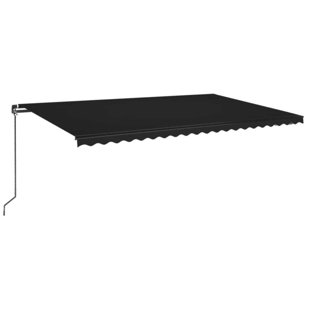 Vidaxl luifel erstreckt sich manuell 500x350 cm Anthrazit -ausgelöst