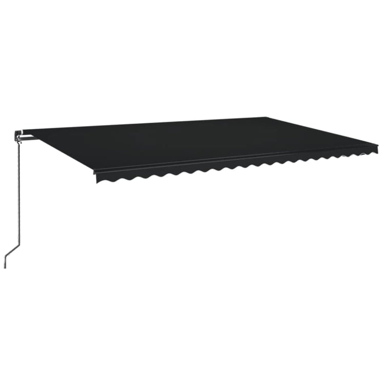 Vidaxl luifel erstreckt sich manuell 500x350 cm Anthrazit -ausgelöst