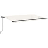 Vidaxl Luifel Automatik mit LED- und Windsensor 500x350 cm Creme Farbe