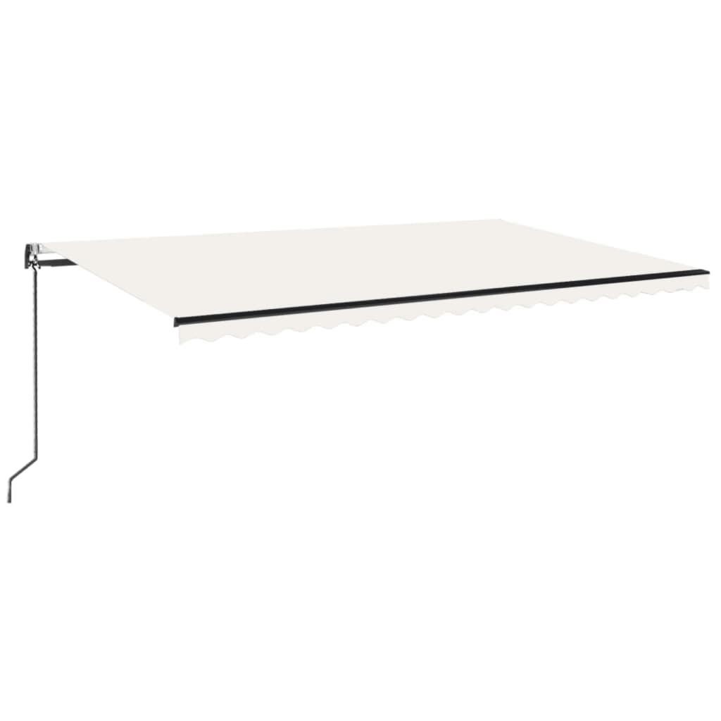 Vidaxl Luifel Automatik mit LED- und Windsensor 500x350 cm Creme Farbe