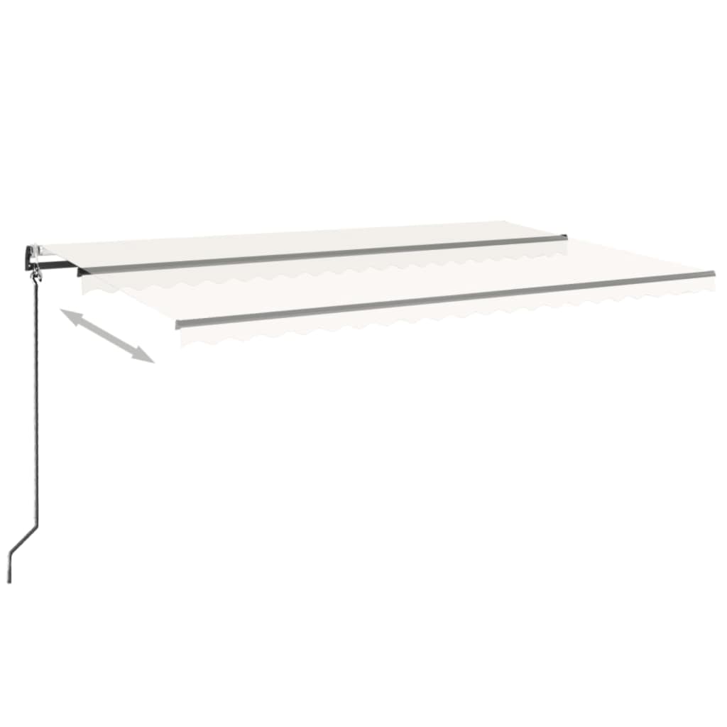 Vidaxl Luifel Automatik mit LED- und Windsensor 500x350 cm Creme Farbe
