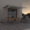 Vidaxl Luifel Automatik mit LED- und Windsensor 500x350 cm Creme Farbe