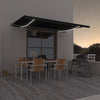 Vidaxl Luifel Automatik mit LED- und Windsensor 500x350 cm Anthrazit