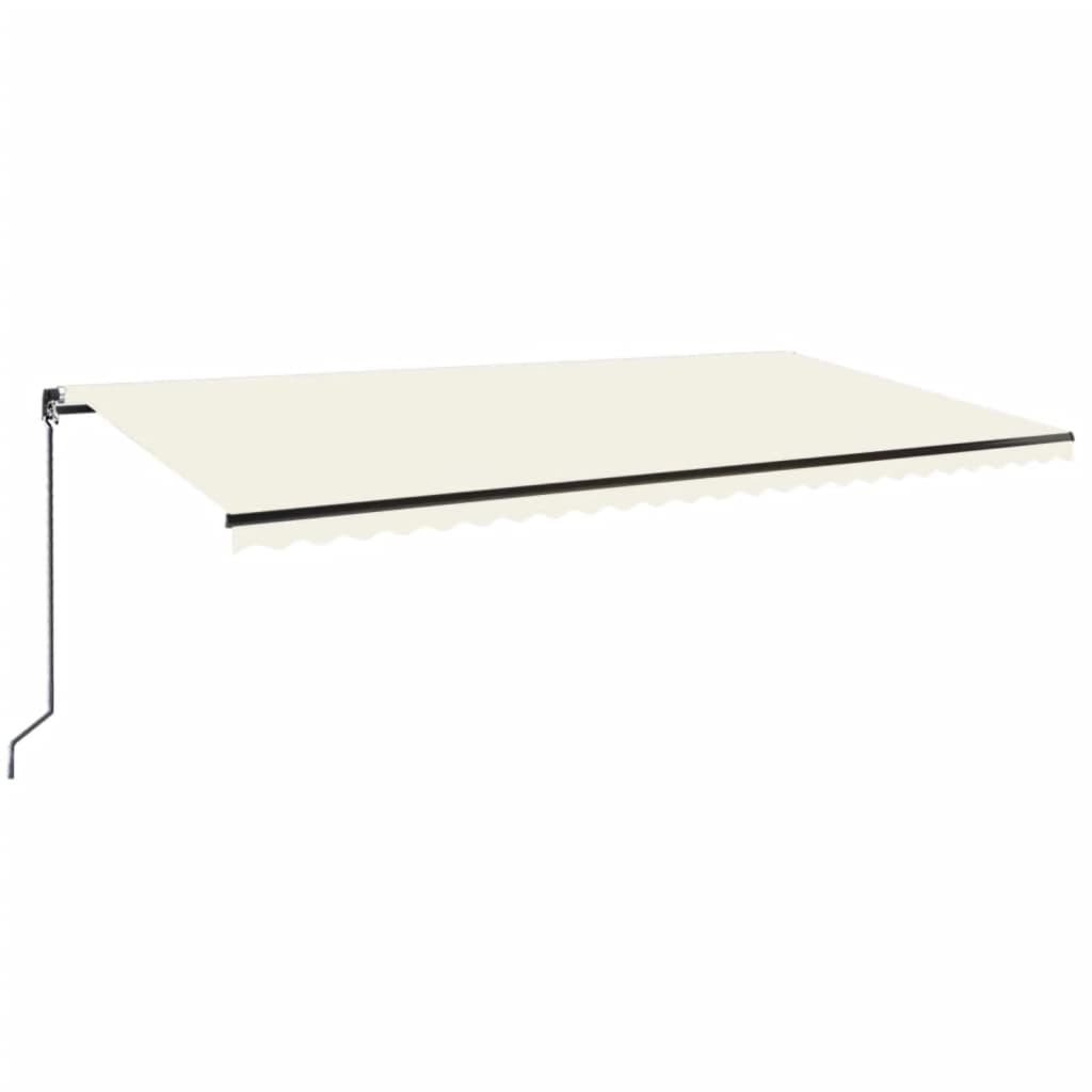 Vidaxl luifel erstreckt sich manuell 600x350 cm cremefarben.