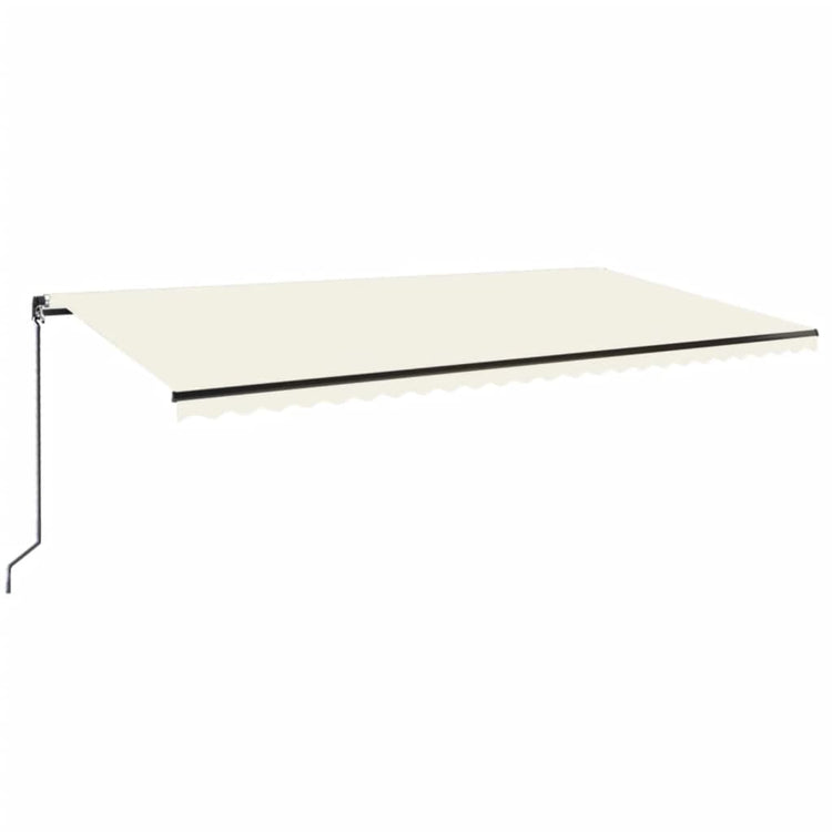 Vidaxl luifel erstreckt sich manuell 600x350 cm cremefarben.
