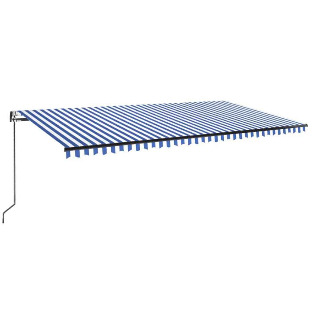Vidaxl Luifel Automatisch erweiterbar 600x350 cm blau und weiß