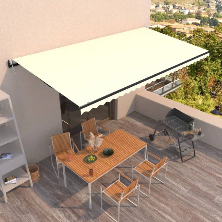 Vidaxl luifel erstreckt sich automatisch 600x350 cm cremefarben.