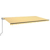 Vidaxl Luifel erstreckt sich automatisch 600x350 cm gelb und weiß