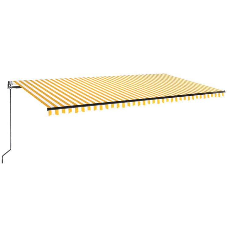 Vidaxl Luifel erstreckt sich automatisch 600x350 cm gelb und weiß