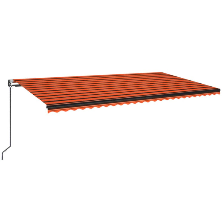 Vidaxl Luifel erstreckt sich automatisch 600x350 cm orange und braun