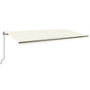 Vidaxl Luifel Automatik mit LED- und Windsensor 600x350 cm Creme Farbe