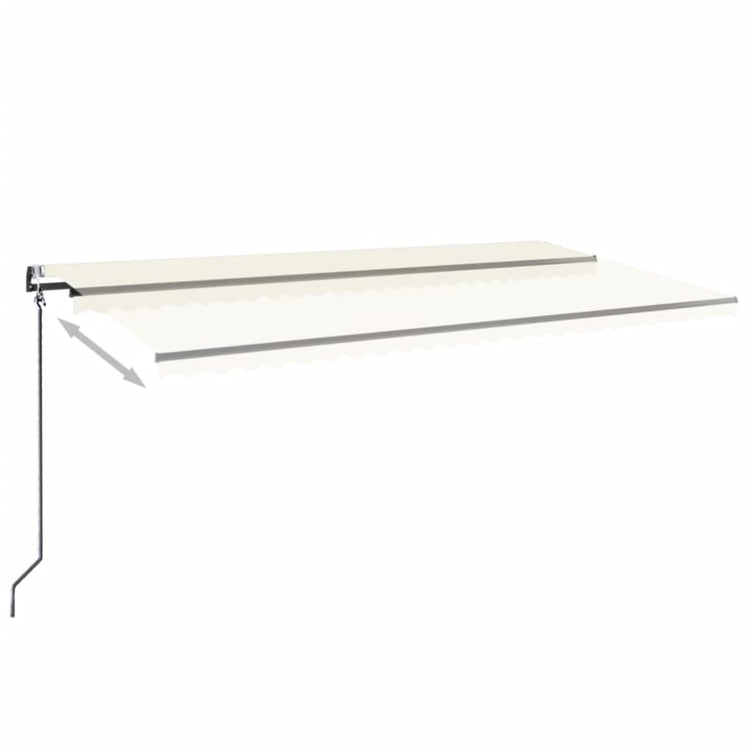 Vidaxl Luifel Automatik mit LED- und Windsensor 600x350 cm Creme Farbe