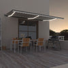 Vidaxl Luifel Automatik mit LED- und Windsensor 600x350 cm Creme Farbe