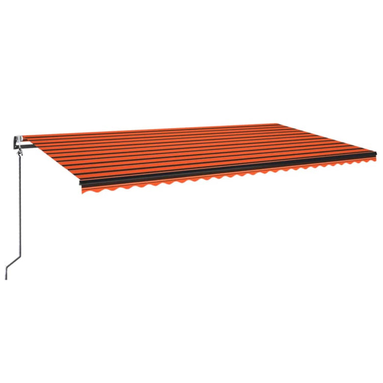 Vidaxl Luifel Automatik mit LED -Windsensor 600x350 cm Orange Braun
