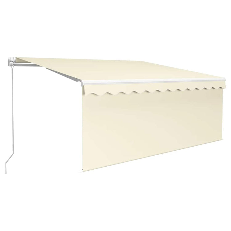 Vidaxx-Markise manuell ausziehbar mit Rollo 3x2,5 m cremefarben