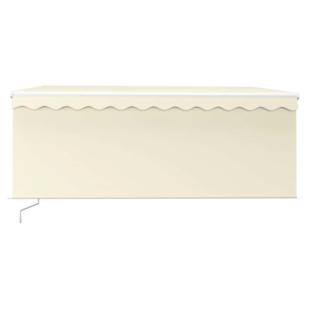 Vidaxx-Markise manuell ausziehbar mit Rollo 3x2,5 m cremefarben