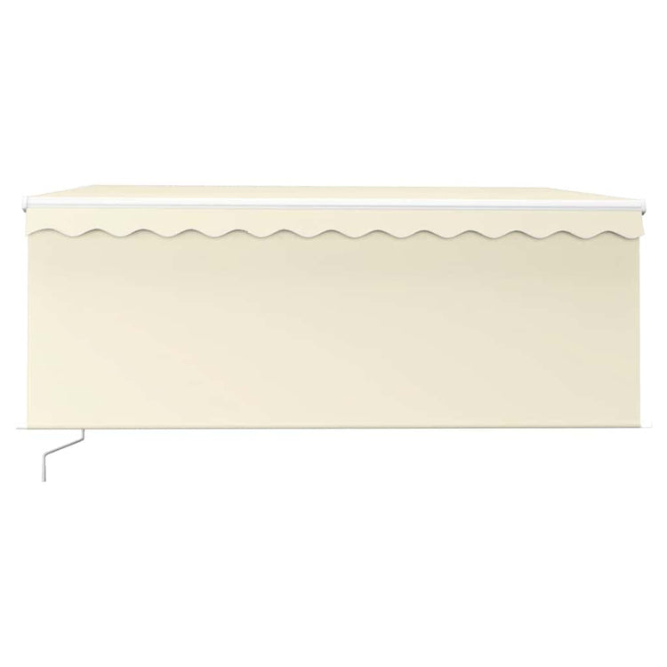 Vidaxx-Markise manuell ausziehbar mit Rollo 3x2,5 m cremefarben