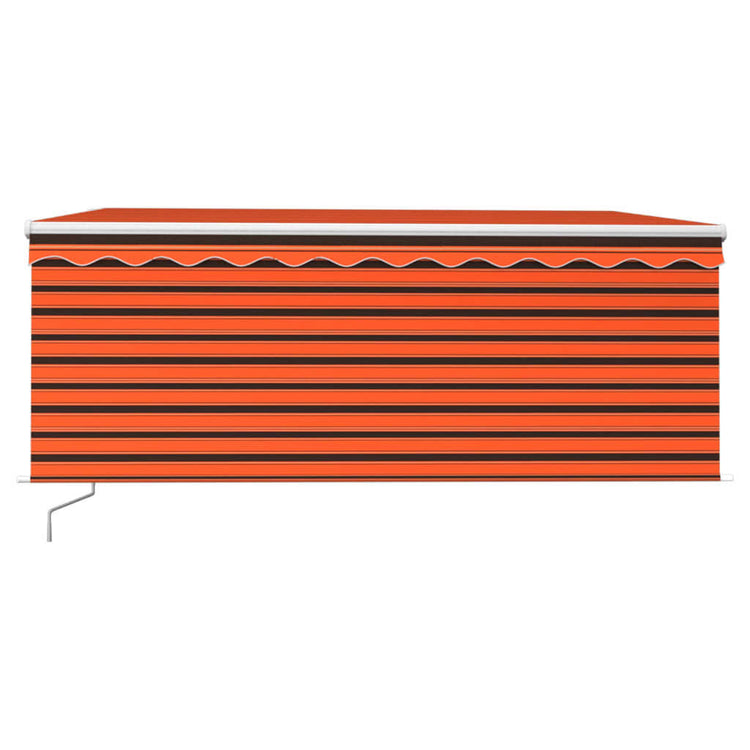 Vidaxx Markise manuell ausziehbares Rollo 3x2,5 m Orange und Braun