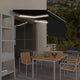 Vidaxx Markise manuell ausziehbares Rollo LED 3x2,5 m Anthrazit