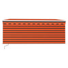 Vidaxx Markise manuell ausziehbarer Vorhang LED 3x2,5 m Orange Braun