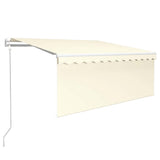 Vidaxx Markise automatisch ausziehbar mit Rollo 3x2,5 m Creme - afbeelding 2