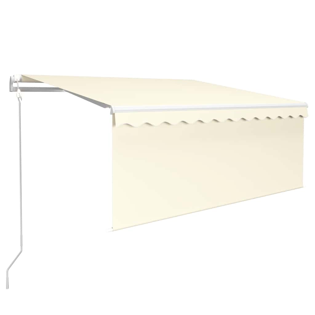 Vidaxx Markise automatisch ausziehbar mit Rollo 3x2,5 m Creme