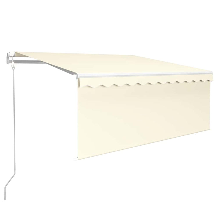 Vidaxx Markise automatisch ausziehbar mit Rollo 3x2,5 m Creme