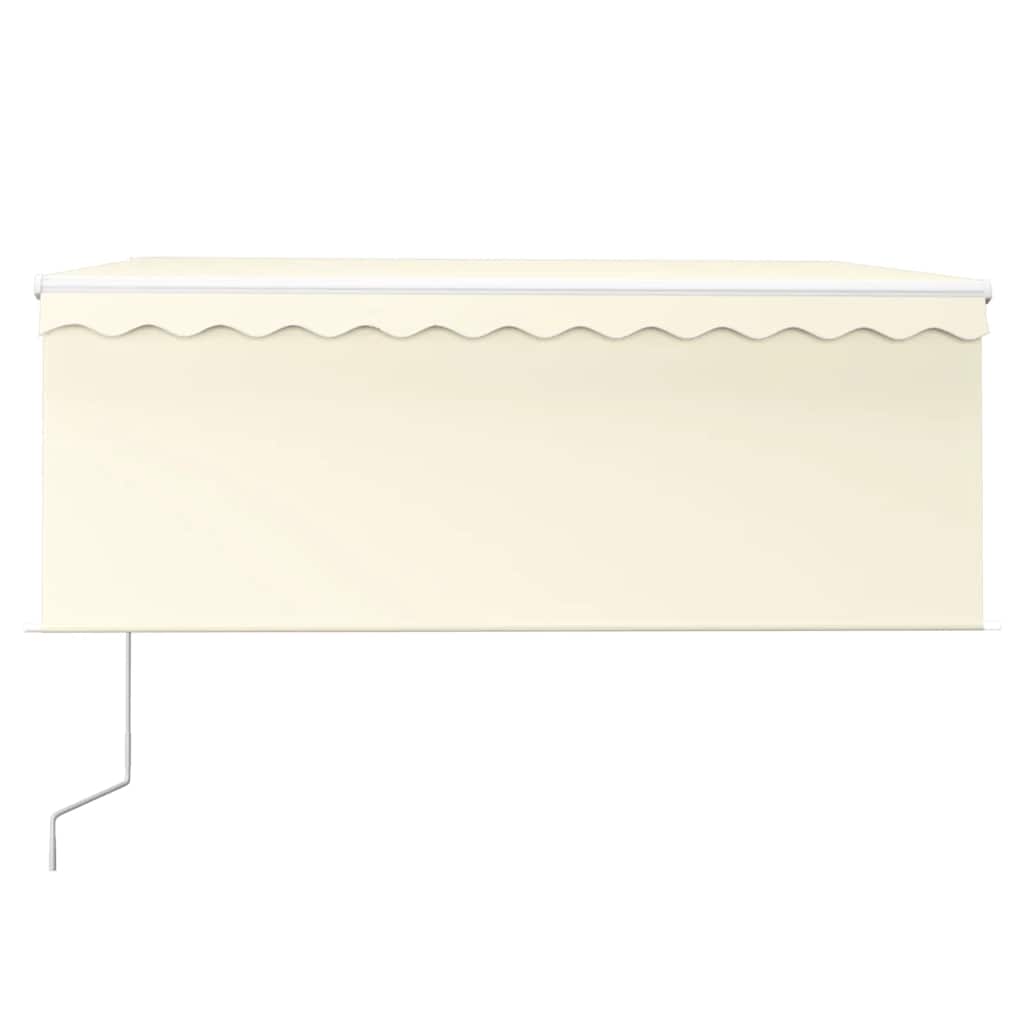 Vidaxx Markise automatisch ausziehbar mit Rollo 3x2,5 m Creme